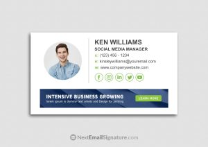 Email signature with banner