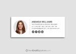 Email signature with headshot