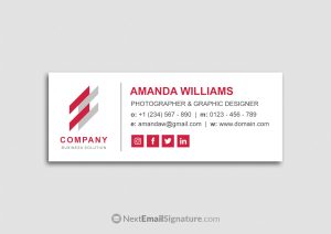 Email signature with logo