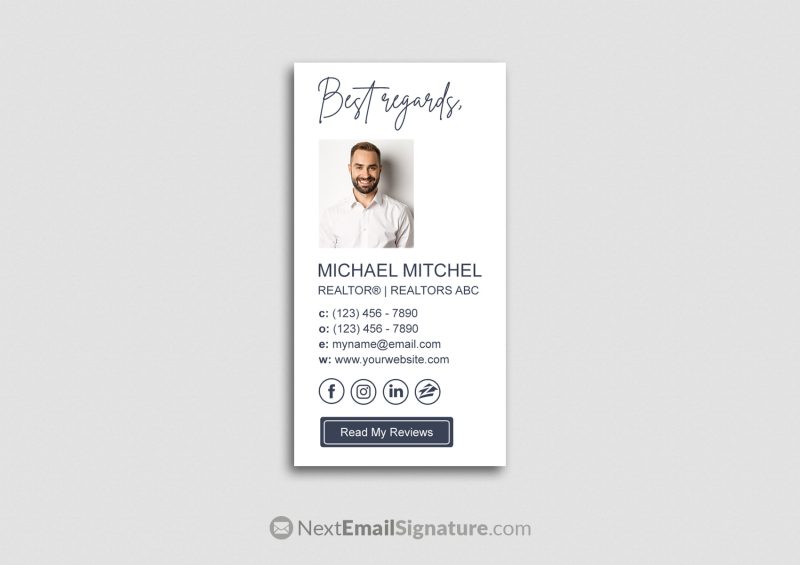 Mobile friendly email signature