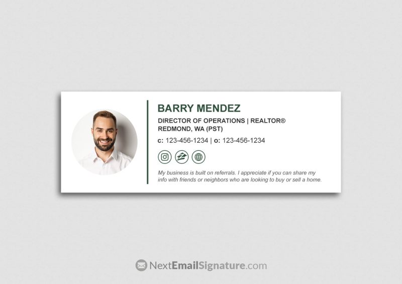 Signature with disclaimer